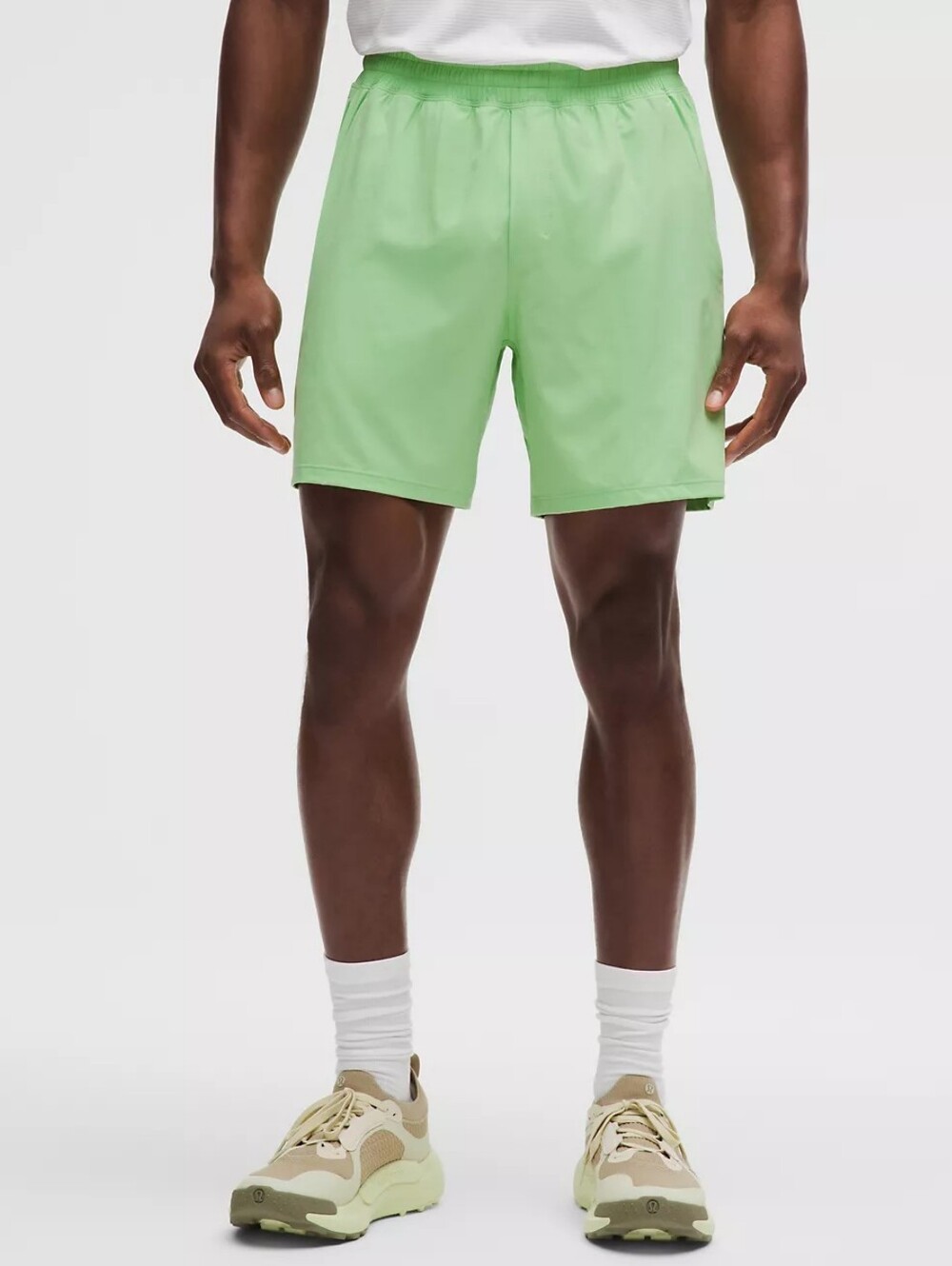 Lululemon Mens Pace Breaker Shorts Linerless 7 Inches Size Medium - Kale Crush